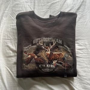 Vintage croft and barrow outdoorsman camo hunter crewneck